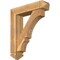 Ekena Millwork Balboa Arts and Crafts Rough Sawn Bracket w/ Offset Brace, Western Red Cedar, 6"W x 24"D x 28"H BKT0604X24X28BOA03RWR - alternate 1